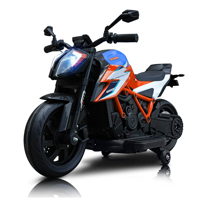 Gelicentieerde KTM 1290 SUPERDUKER kinderrit op motorfiets